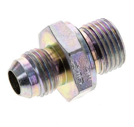 JIC Dubbele Nippel M16 X 1.5 X UNF 9/16''-18 Staal NBR 275bar