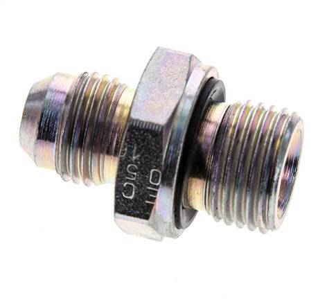 JIC Dubbele Nippel M16 X 1.5 X UNF 9/16''-18 Staal NBR 275bar