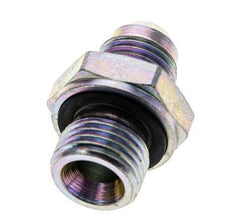 JIC Dubbele Nippel M16 X 1.5 X UNF 9/16''-18 Staal NBR 275bar