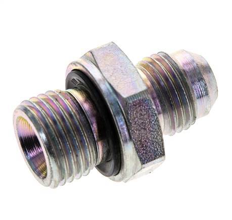 JIC Dubbele Nippel M16 X 1.5 X UNF 9/16''-18 Staal NBR 275bar