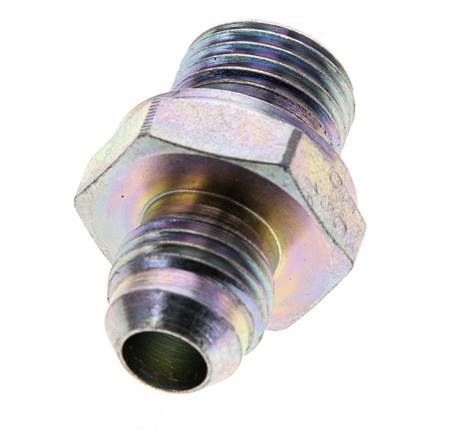 JIC Dubbele Nippel M16 X 1.5 X UNF 9/16''-18 Staal NBR 275bar