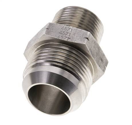 JIC Double Nipple UN 1-5/16''-12 x 3/4'' NPT Stainless Steel 170bar (2388.5psi)