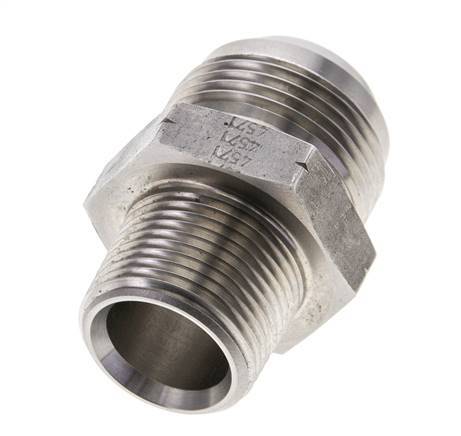 JIC Double Nipple UN 1-5/16''-12 x 3/4'' NPT Stainless Steel 170bar (2388.5psi)