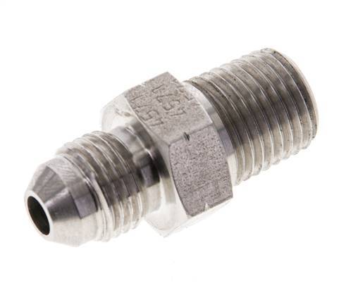 JIC Double Nipple UNF 1/2''-20 x 1/4'' NPT Stainless Steel 275bar (3863.75psi)