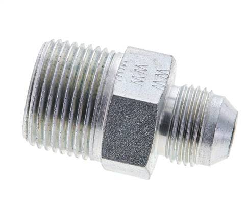 JIC Double Nipple UNF 3/4''-16 x 3/4'' NPT Steel 170bar (2388.5psi)