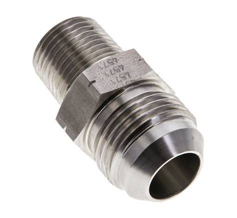 JIC Double Nipple UN 1-1/16''-12 x 1/2'' NPT Stainless Steel 210bar (2950.5psi)