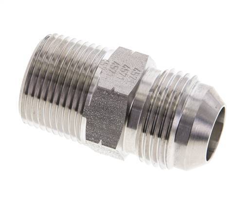 JIC Double Nipple UN 1-1/16''-12 x 3/4'' NPT Stainless Steel 170bar (2388.5psi)