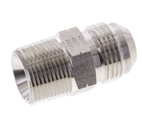 JIC Double Nipple UN 1-1/16''-12 x 3/4'' NPT Stainless Steel 170bar (2388.5psi)