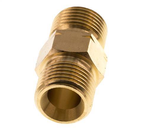 Dubbele Nippel G1/2'' Man X Man Linkshandig Messing 16bar 22mm Hex