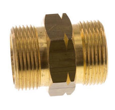 Dubbele Nippel G1 1/4" Buitendraad X Buitendraad Linkshandig Messing 16bar 46mm Hex