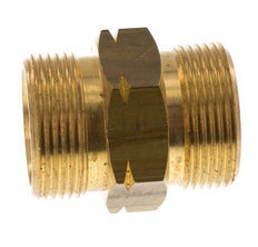 Dubbele Nippel G1 1/4" Buitendraad X Buitendraad Linkshandig Messing 16bar 46mm Hex