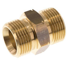 Dubbele Nippel G1'' Man X Man Linkshandig Messing 16bar 36mm Hex