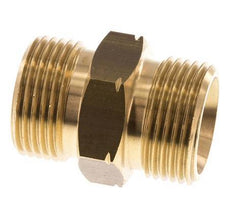Dubbele Nippel G1'' Man X Man Linkshandig Messing 16bar 36mm Hex