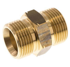 Dubbele Nippel G1'' Man X Man Linkshandig Messing 16bar 36mm Hex