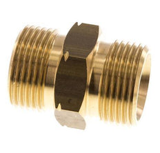 Dubbele Nippel G1'' Man X Man Linkshandig Messing 16bar 36mm Hex