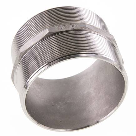 Dubbele Nippel G4'' RVS Vlakke Afdichting 16bar 117mm Hex