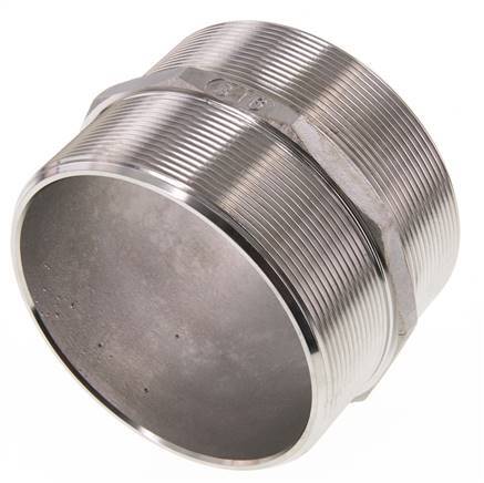 Dubbele Nippel G4'' RVS Vlakke Afdichting 16bar 117mm Hex
