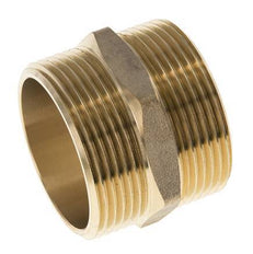 Dubbele Nippel G1 1/2'' Messing Vlakke Afdichting 16bar 48mm Hex