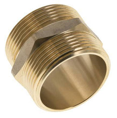 Dubbele Nippel G1 1/2'' Messing Vlakke Afdichting 16bar 48mm Hex