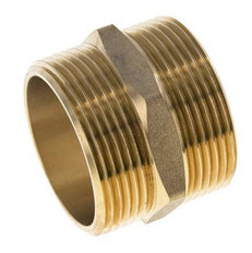 Dubbele Nippel G1 1/2'' Messing Vlakke Afdichting 16bar 48mm Hex