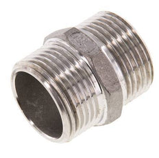 Dubbele Nippel G1'' RVS Vlakke Afdichting 16bar 36mm Hex