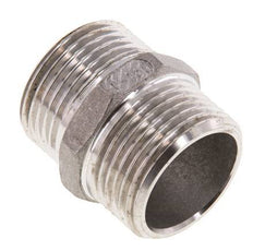 Dubbele Nippel G1'' RVS Vlakke Afdichting 16bar 36mm Hex