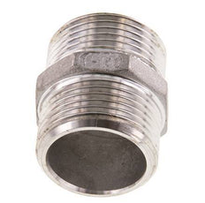 Dubbele Nippel G1'' RVS Vlakke Afdichting 16bar 36mm Hex