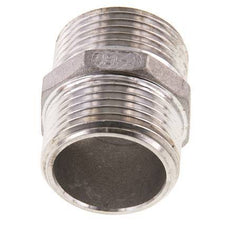 Dubbele Nippel G1'' RVS Vlakke Afdichting 16bar 36mm Hex
