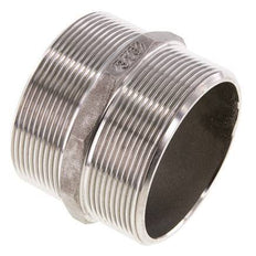 Dubbele Nippel G2 1/2'' RVS Vlakke Afdichting 16bar 78mm Hex