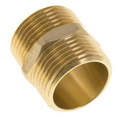 Dubbele Nippel G1'' Messing Vlakke Afdichting 16bar 33mm Hex