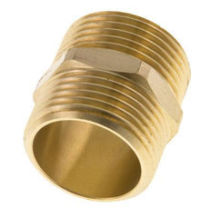 Dubbele Nippel G1'' Messing Vlakke Afdichting 16bar 33mm Hex