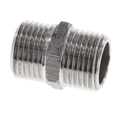 Dubbele Nippel G1/2'' RVS Vlakke Afdichting 16bar 22mm Hex