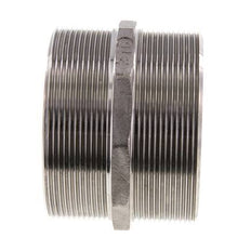 Dubbele Nippel G3'' RVS Vlakke Afdichting 16bar 92mm Hex