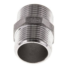 Dubbele Nippel G3/4'' RVS Vlakke Afdichting 16bar 29mm Hex