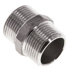 Dubbele Nippel G3/4'' RVS Vlakke Afdichting 16bar 29mm Hex