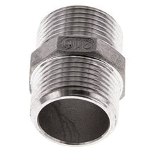 Dubbele Nippel G3/4'' RVS Vlakke Afdichting 16bar 29mm Hex