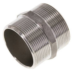 Dubbele Nippel G2'' RVS Vlakke Afdichting 16bar 62mm Hex