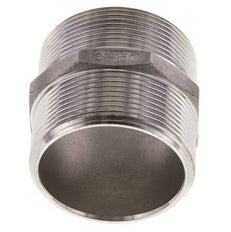 Dubbele Nippel G2'' RVS Vlakke Afdichting 16bar 62mm Hex