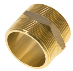 Dubbele Nippel G2'' Messing Vlakke Afdichting 16bar 60mm Hex