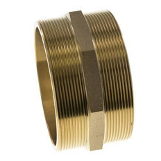 Dubbele Nippel G4'' Messing Vlakke Afdichting 16bar 114mm Hex