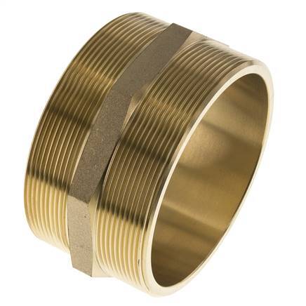 Dubbele Nippel G4'' Messing Vlakke Afdichting 16bar 114mm Hex