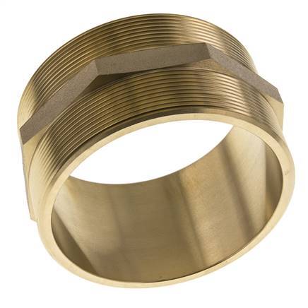 Dubbele Nippel G4'' Messing Vlakke Afdichting 16bar 114mm Hex
