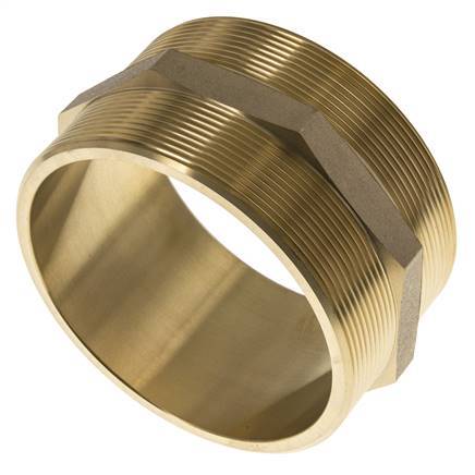 Dubbele Nippel G4'' Messing Vlakke Afdichting 16bar 114mm Hex