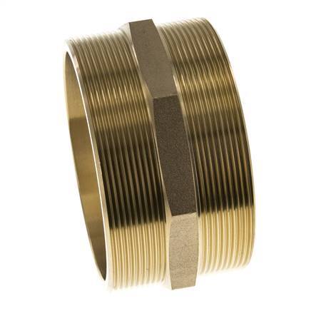 Dubbele Nippel G4'' Messing Vlakke Afdichting 16bar 114mm Hex