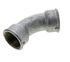 45° L-Koppeling Fitting Rp1 1/2'' Binnendraad Gietijzer 25bar