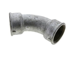 45° L-Koppeling Fitting Rp1 1/2'' Binnendraad Gietijzer 25bar