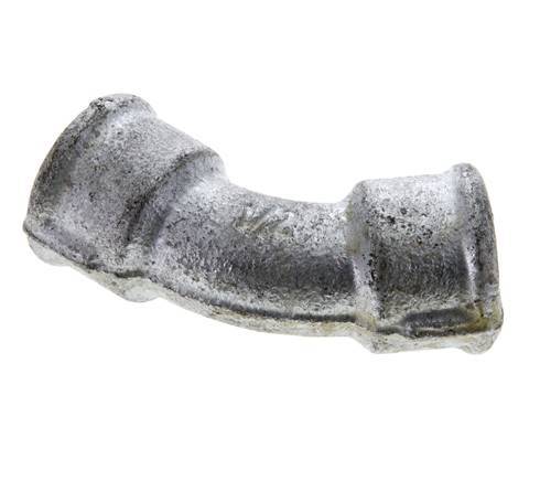45deg Angled Fitting Rp1/2'' Female Cast Iron 25bar (351.25psi) [2 Pieces]