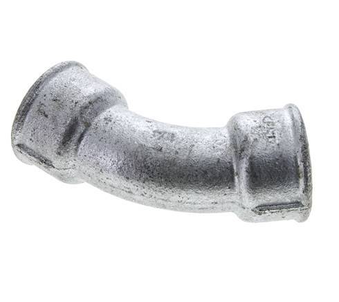 45° L-Koppeling Rp1 1/4'' Binnendraad Gietijzer 25bar
