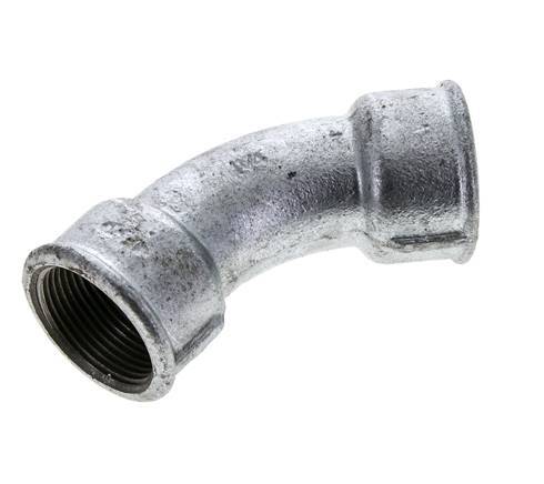 45° L-Koppeling Rp1 1/4'' Binnendraad Gietijzer 25bar