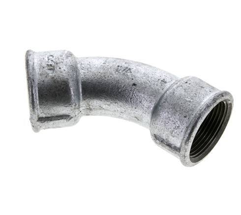 45° L-Koppeling Rp1 1/4'' Binnendraad Gietijzer 25bar